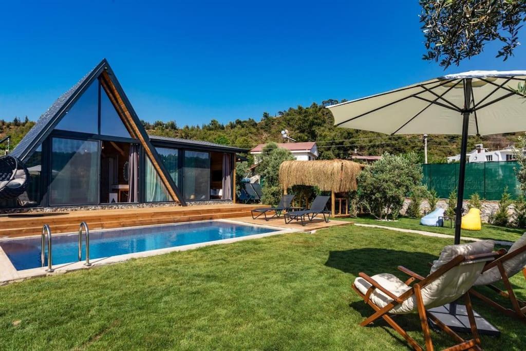 Villa Zeytin Havuzlu Jakuzili Fethiye Exterior foto
